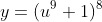 y=(u^9+1)^8