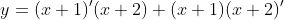 y=(x+1)'(x+2)+(x+1)(x+2)'
