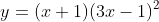 y=(x+1)(3x-1)^2