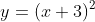 y=(x+3)^{2}