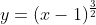 y=(x-1)^{\frac{3}{2}}