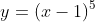 y=(x-1)^5