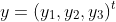 y=(y_{1},y_{2},y_{3})^{t}