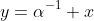y=\alpha^{-1} x