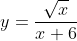 y=\frac{\sqrt{x}}{x+6}