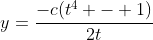 y=\frac{-c(t^4 - 1)}{2t}