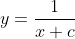 y=\frac{1}{x+c}