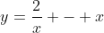 y=\frac{2}{x} - x