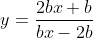 y=\frac{2bx+b}{bx-2b}