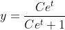 y=\frac{Ce^t}{Ce^t+1}