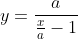 y=\frac{a}{\frac{x}{a}-1}