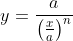 y=\frac{a}{\left(\frac{x}{a}\right)^n}