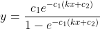 y=\frac{c_1e^{-c_1(kx+c_2)}}{1-e^{-c_1(kx+c_2)}}