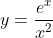 y=\frac{e^x}{x^2}