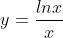 y=\frac{lnx}{x}