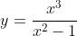 y=\frac{x^3}{x^2-1}