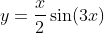 y=\frac{x}{2}\sin(3x)