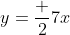y=\frac {2}{7}x