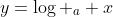 y=\log _a x