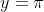 y=\pi