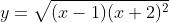 y=\sqrt{(x-1)(x+2)^2}