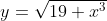 y=\sqrt{19+x^{3}}