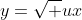 y=\sqrt ux