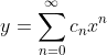 y=\sum_{n=0}^{\infty}c_nx^n