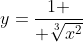 y={1 \over \sqrt[3]{x^2}}