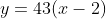 y={4}{3(x-2)}