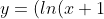 y=(ln(x+1))^{1/x}