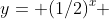 y= (1/2)^x 