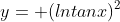 y= (lntanx)^2