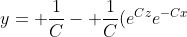 y= \frac{1}{C}- \frac{1}{C}(e^{Cz}e^{-Cx}