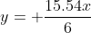 y= \frac{15.54x}{6}