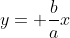 y= \frac{b}{a}x