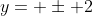 y= \pm 2