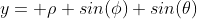 y= \rho sin(\phi) sin(\theta)