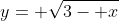 y= \sqrt{3- x}