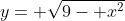 y= \sqrt{9- x^2}