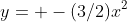 y= -(3/2)x^2
