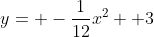 y= -\frac{1}{12}x^2+ 3
