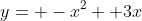 y= -x^2+ 3x