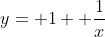 y= 1+ \frac{1}{x}