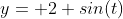 y= 2 sin(t)