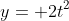 y= 2t^2