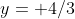 y= 4/3
