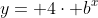 y= 4\cdot b^x