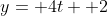 y= 4t+ 2