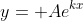 y= Ae^{kx}